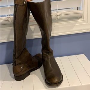 Frye Melissa button back zip tall boots 8.5